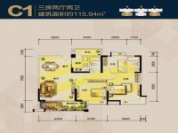经典东湖天下3室2厅2卫2阳台！精装修！ 东湖天下